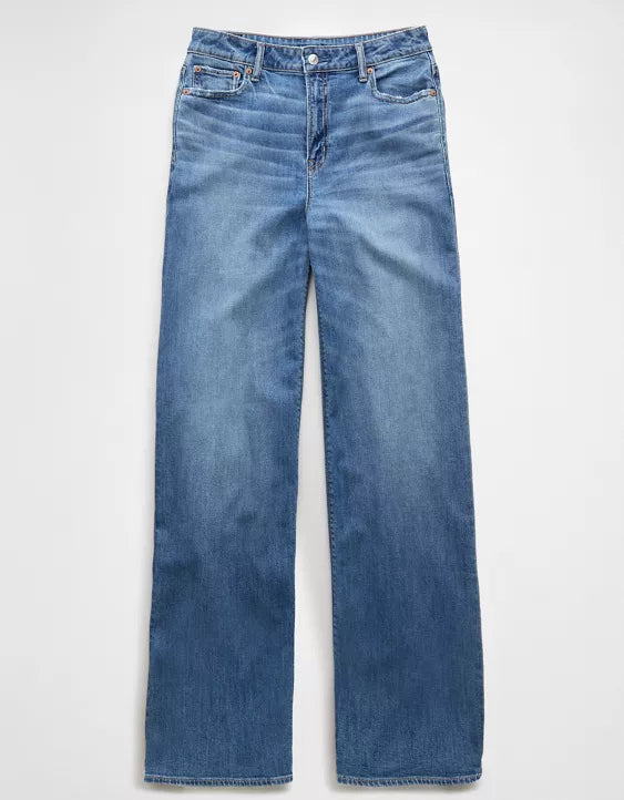 Super High-Waisted Baggy Wide Leg Denim Jeans